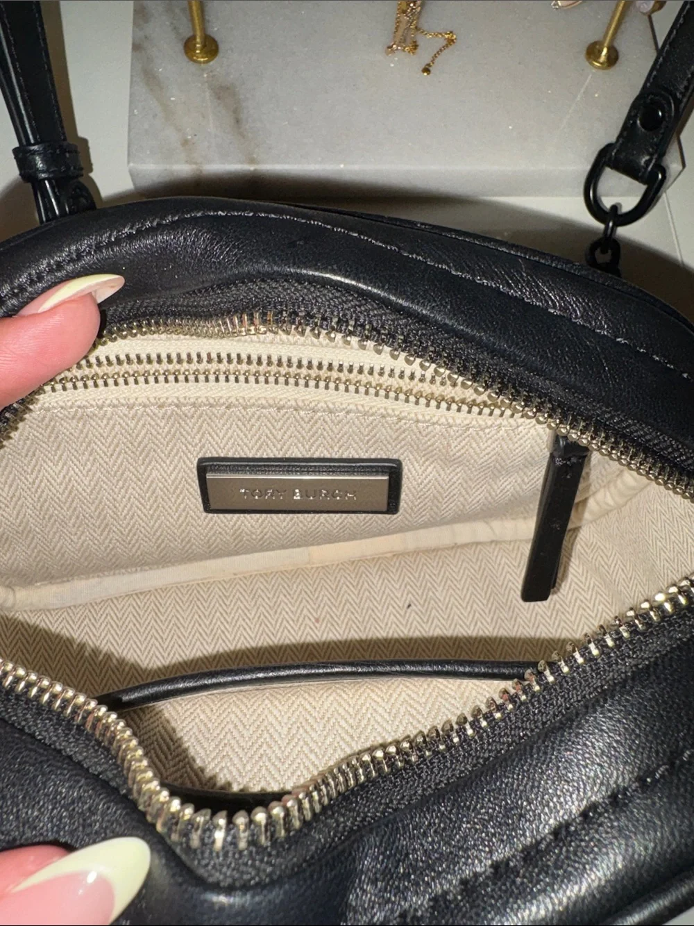 Tory Burch compact quilted